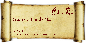 Csonka Renáta névjegykártya